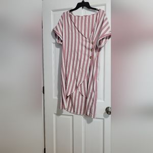 Stripped wrap dress